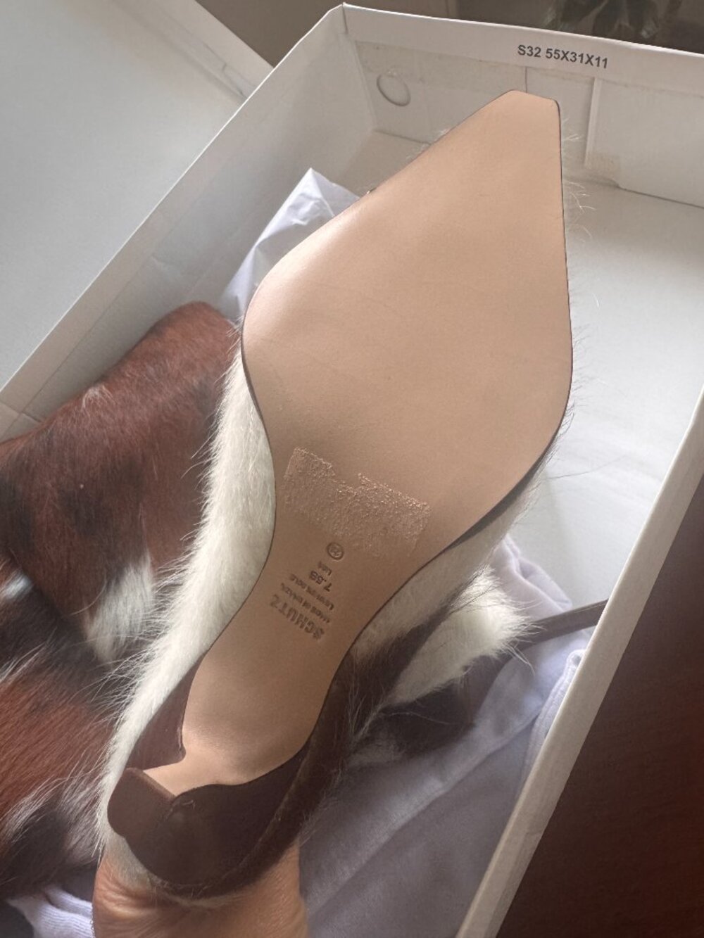 Brand NEW Schutz Real Calf Hair Boots SZ 7.5 - Picture 3 of 6